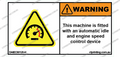 Automatic Engine and Idle Throttle Sticker