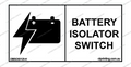 Battery Isolator Switch Sticker