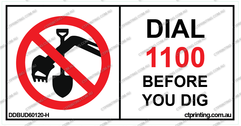 Dial Before You Dig Sticker