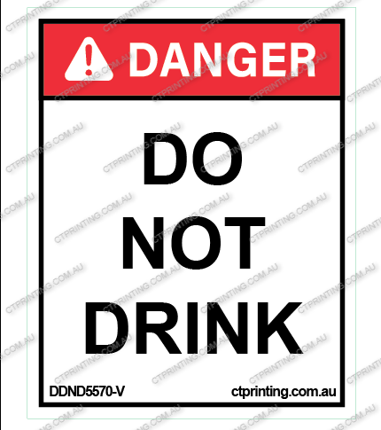Do Not Drink Sticker