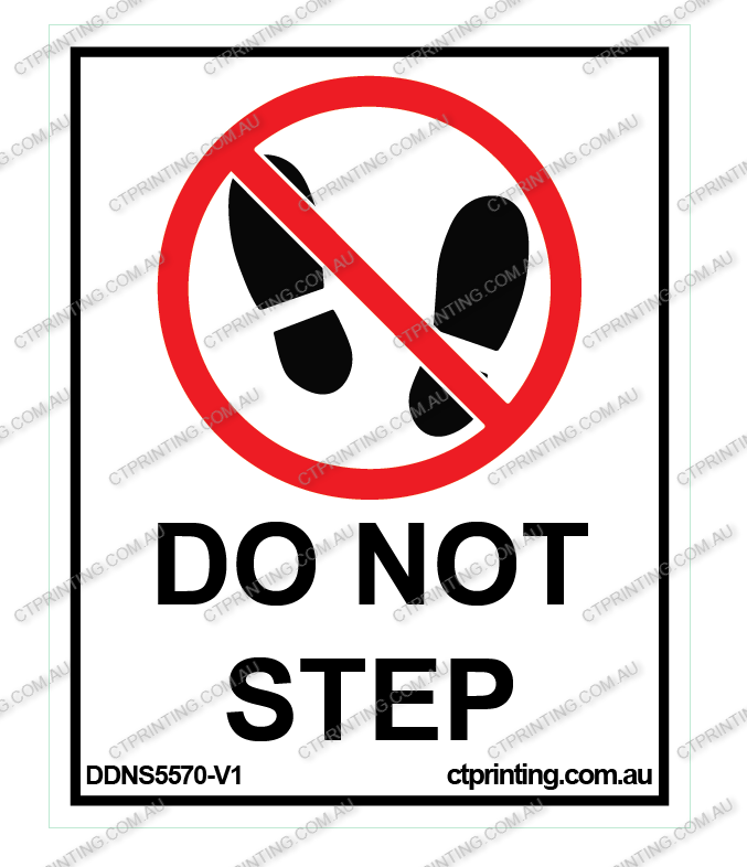 Do Not Step Sticker