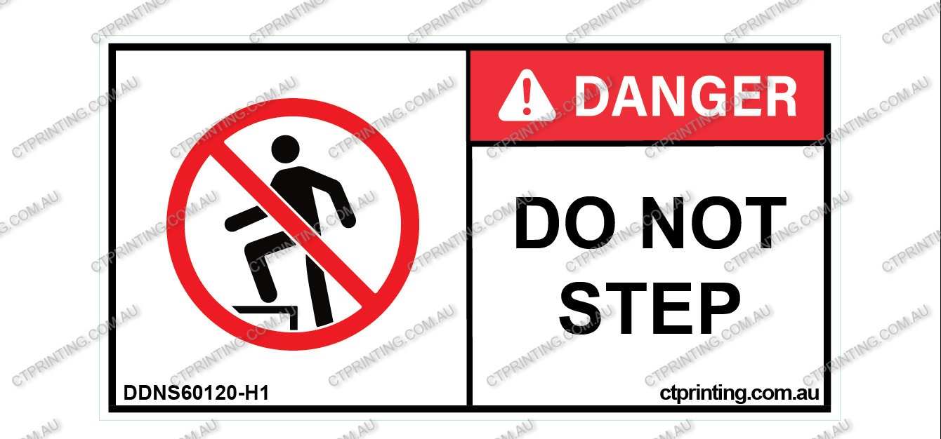 Do Not Step Sticker