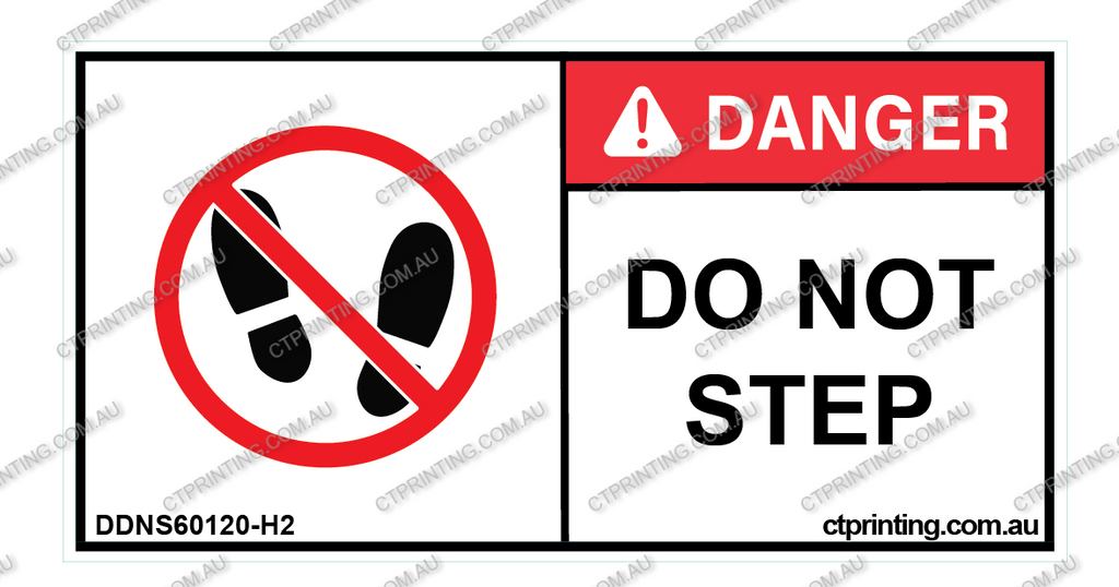 Do Not Step Sticker