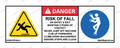 Risk of Fall Sticker 3 Points of Contact Sticker