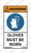 Gloves Must Be Worn Sticker