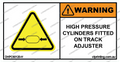 High Pressure Cylinders Fitted Sticker