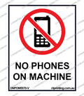No Phones on Machine Sticker