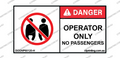 Operator Only - No Passengers Sticker