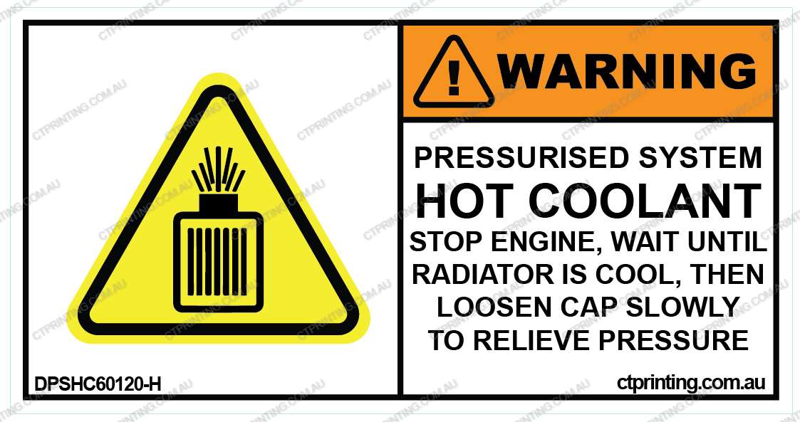 Hot Coolant Sticker