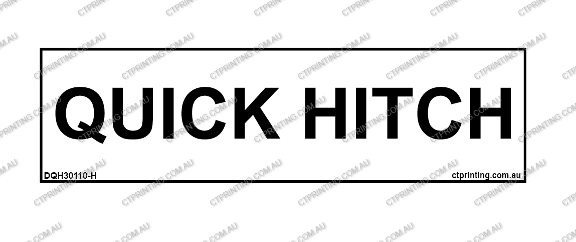 Quick Hitch Sticker