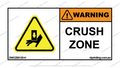 Warning Crush Zone Sticker
