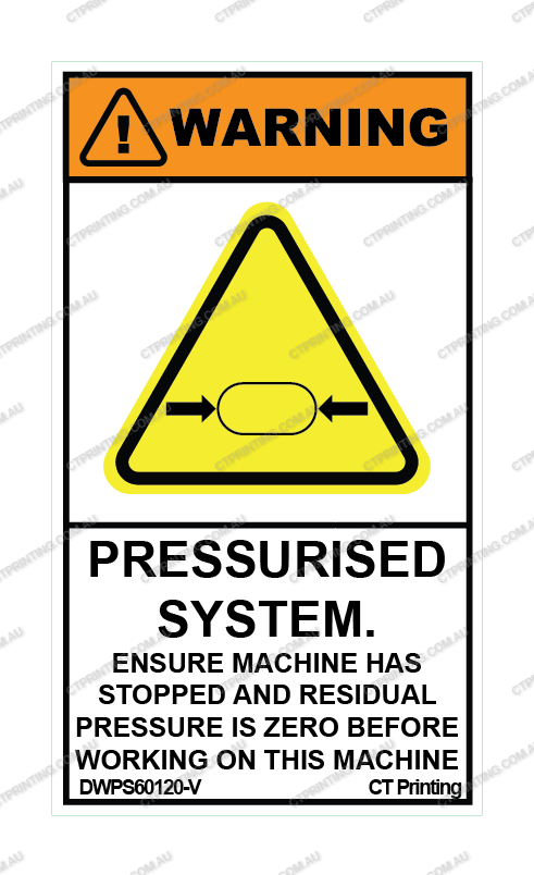 Pressurised Systems Sticker